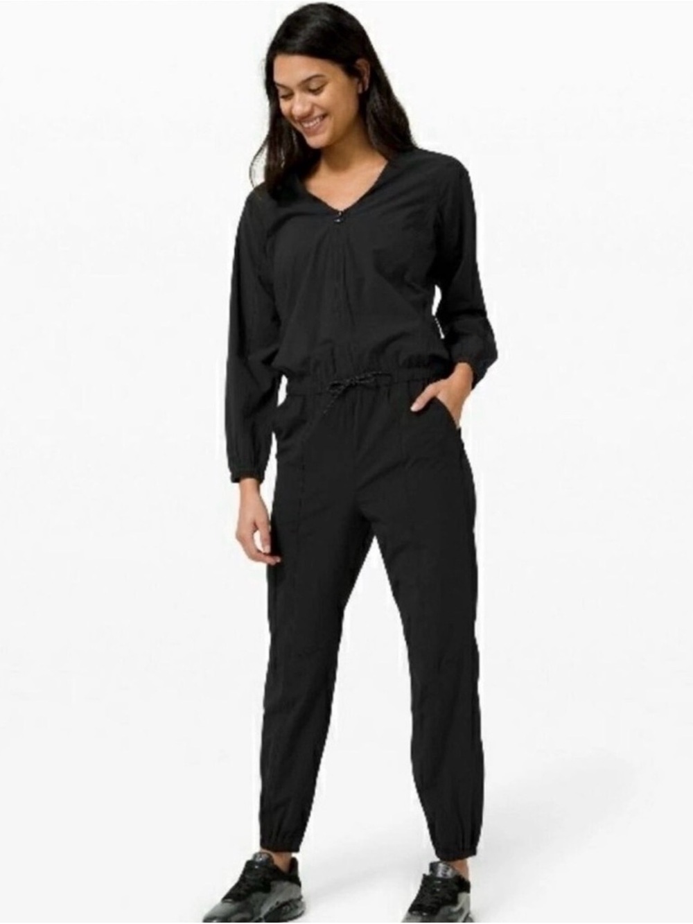 lululemon athletica long sleeve light weight Black Jumpsuit